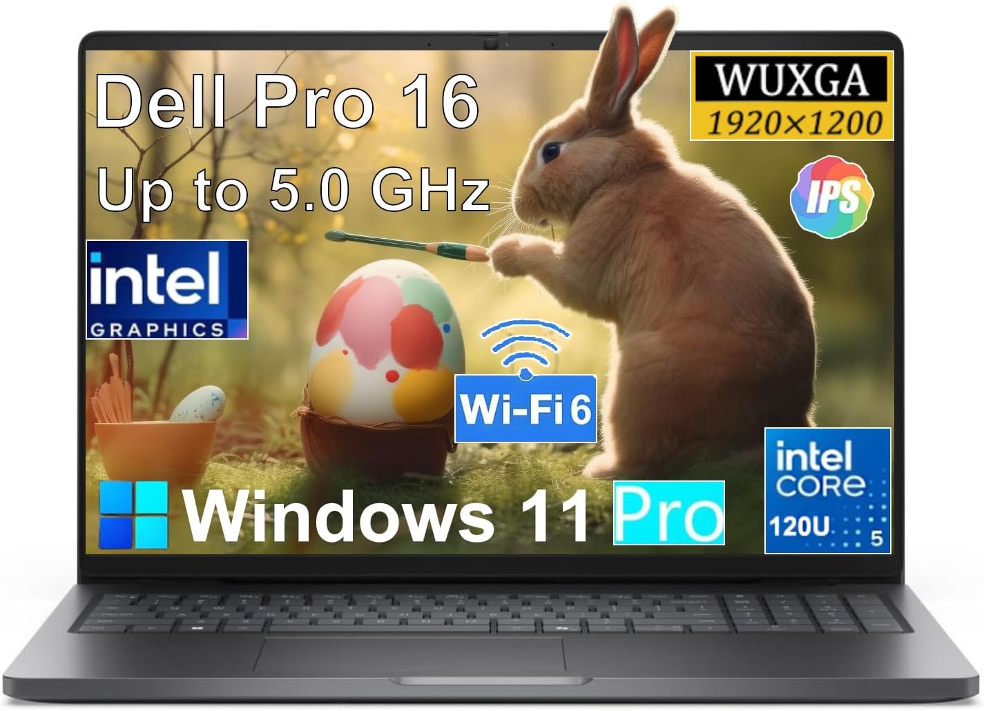 Dell Pro16 Premium Business Laptop, 16" WUXGA 1920 x 1200p IPS Display, Intel Core 5 120U (10 cores, up to 5.0 GHz, Beat Latitude), 64GB DDR5 RAM, 1TB SSD,WiFi 6E, Bluetooth 5.3, Windows 11 Pro