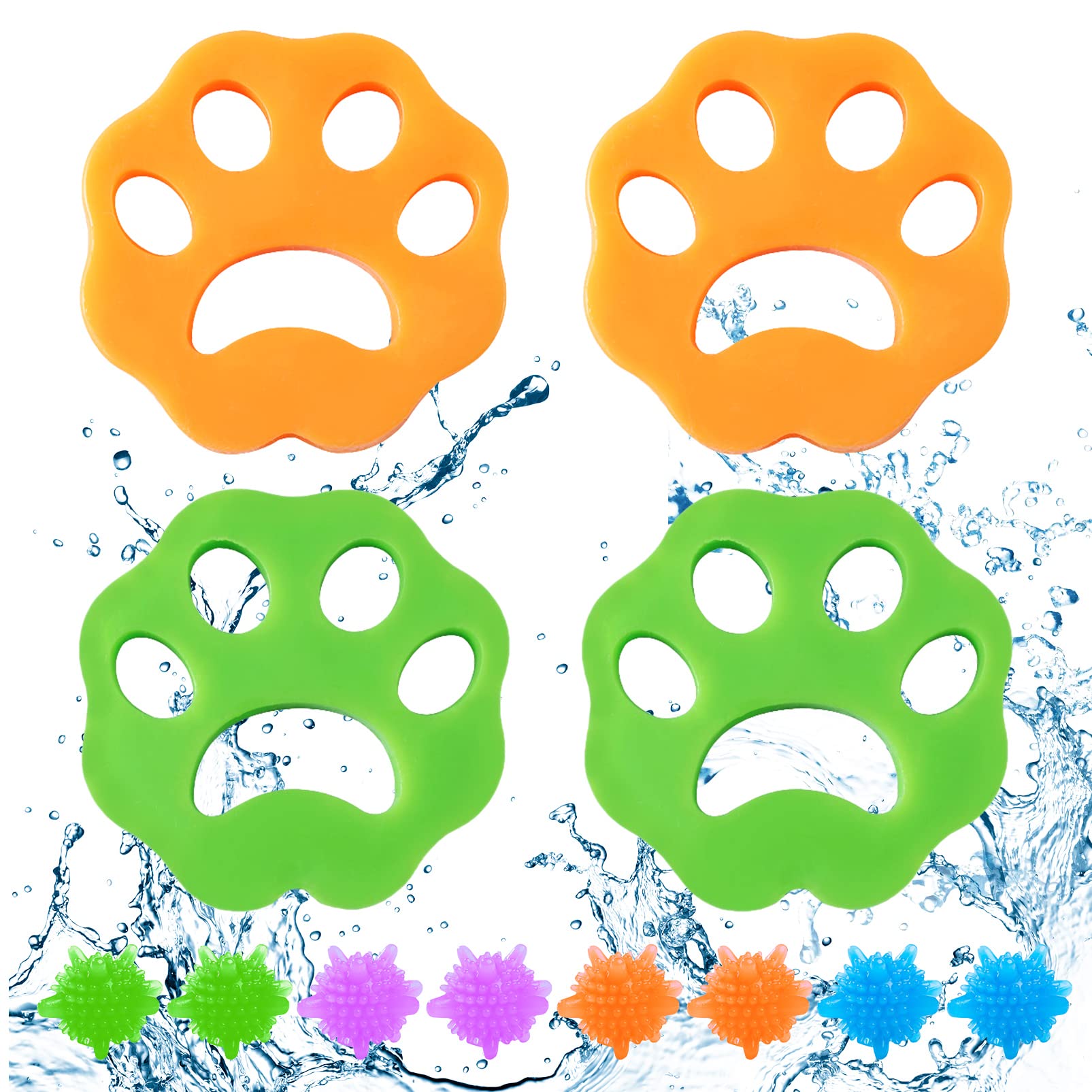 12 Stück Tierhaarentferner Für Waschmaschine - Wäschebälle Gegen Hunde- & Katzenhaare