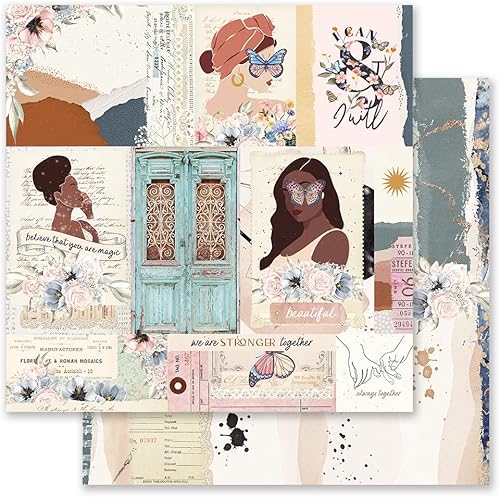 Prima Marketing Indigo Collection 12"x12" 10 hojas Believer Journal Scrapbooking