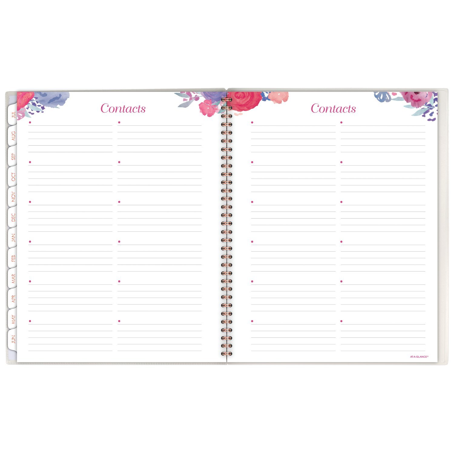 AT-A-GLANCE - Agenda escolar semanal, mensual, para citas, julio de 2018, junio de 2019, 8,1/2" x 11", Madrid, negro (793-905A-A8)