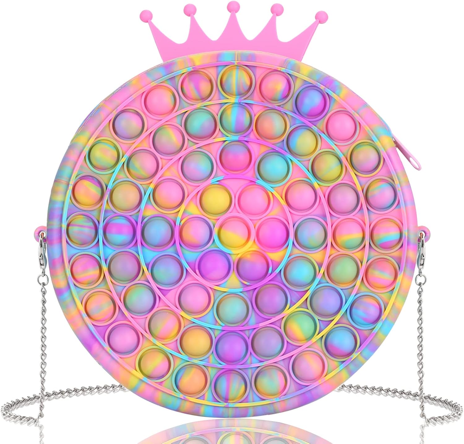 Vemofoper Pop Purse Bag,Pop Shoulder Bag Fidget Toys for Girls,Pop Bubble Fidget Sensory Toys,Best Cosmetic Party Halloween Christmas Birthday Gift for Girls 7.87 Inch (Pink) : Toys & Games