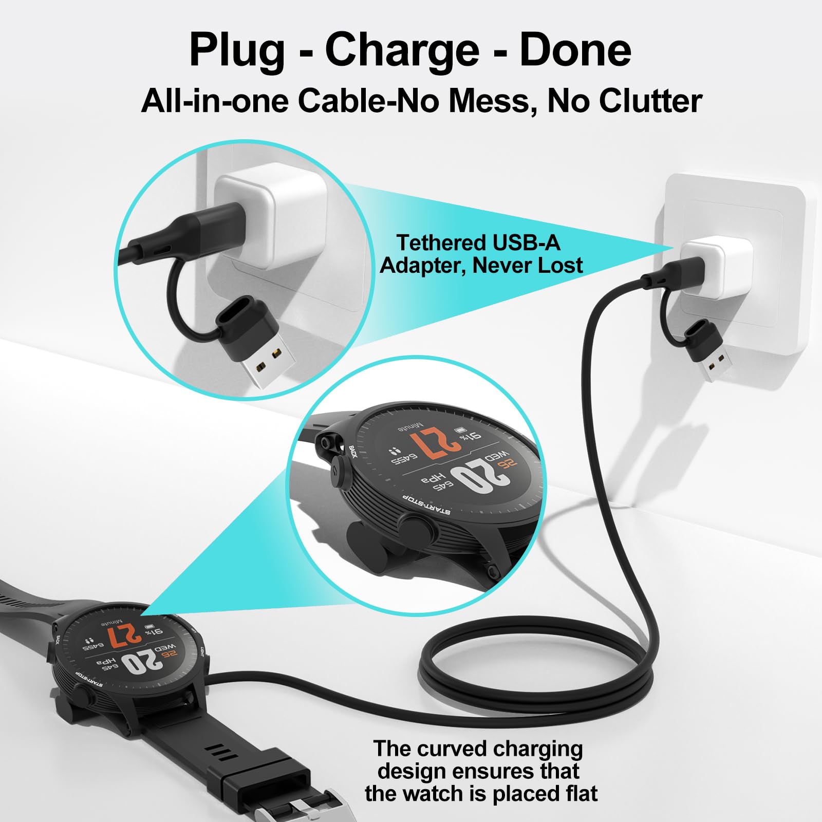 Amazon.co.jp: 2in1ガーミン用充電ケーブル USB A/Type-C チャージング