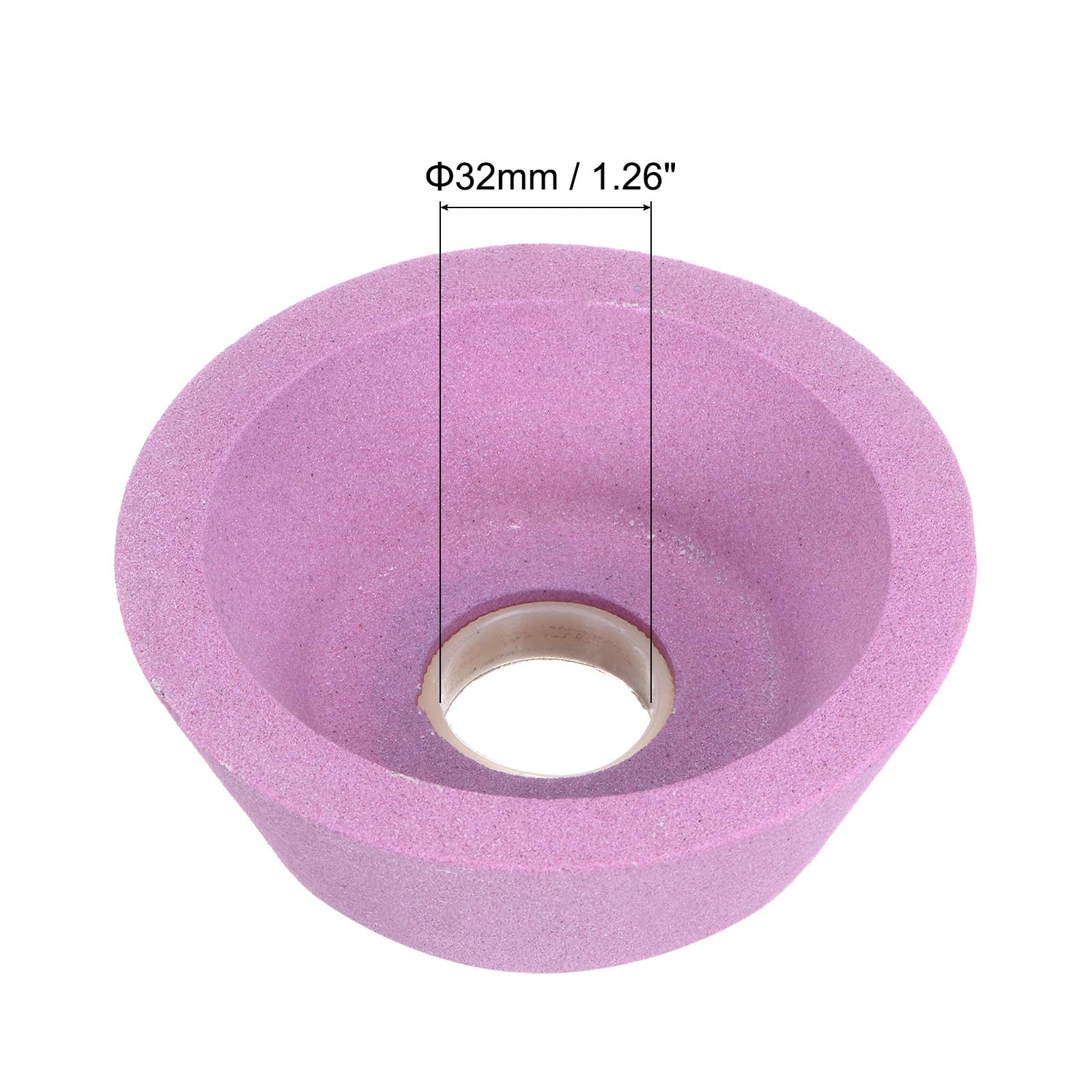 QUARKZMAN Mola a Tazza Svasata da 5 Pollici, Grana 120, Ossido di Alluminio Rosa, Utensili in Ceramica per Rettifica Superficiale Pa