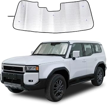 Windshield Sunshade Fit for Toyota Land Cruiser 250 Prado 2024 2025, Folding Car Sun Shade for Front Window, Auto Sun Protection Visors Blocks UV Rays and Keeps Vehicle Cool