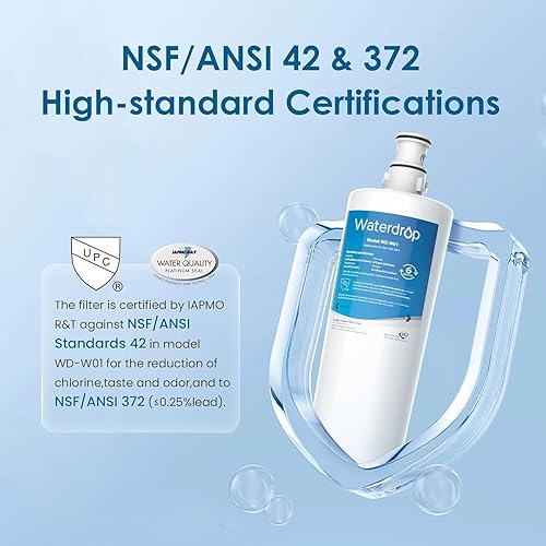 Miniatura 2 de Waterdrop 3US-AF01 Filtro de agua para debajo del fregadero, repuesto para Filtrete 3US-AF01, 3US-AS01, Aqua-Pure AP Easy C-CS-FF, WHCF-SRC,