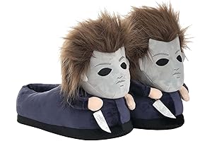 Michael Myers Halloween Slippers for Adults, Officially Licensed Halloween Movie Horror Slippers