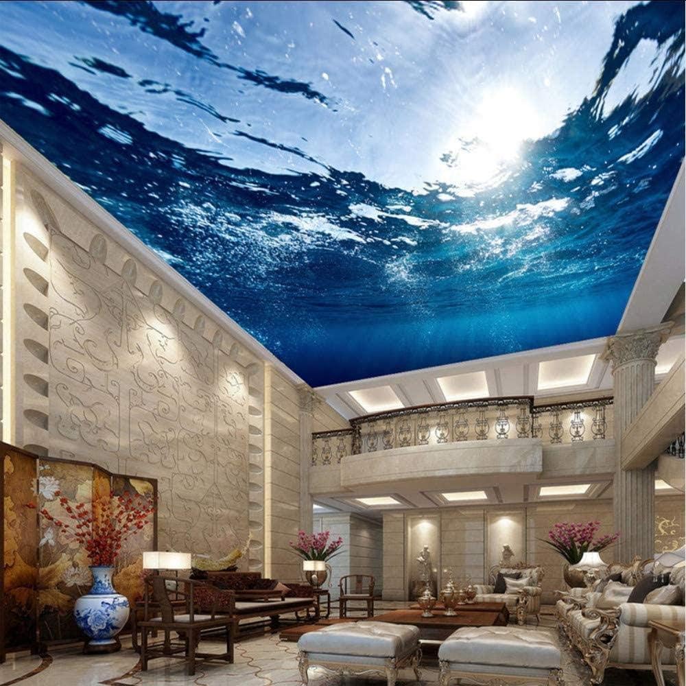 入荷予定 写真の壁紙カスタム大きな天井の壁画hd青い海の水自然の壁紙リビングルームホテルの天井の壁画 450x300cm