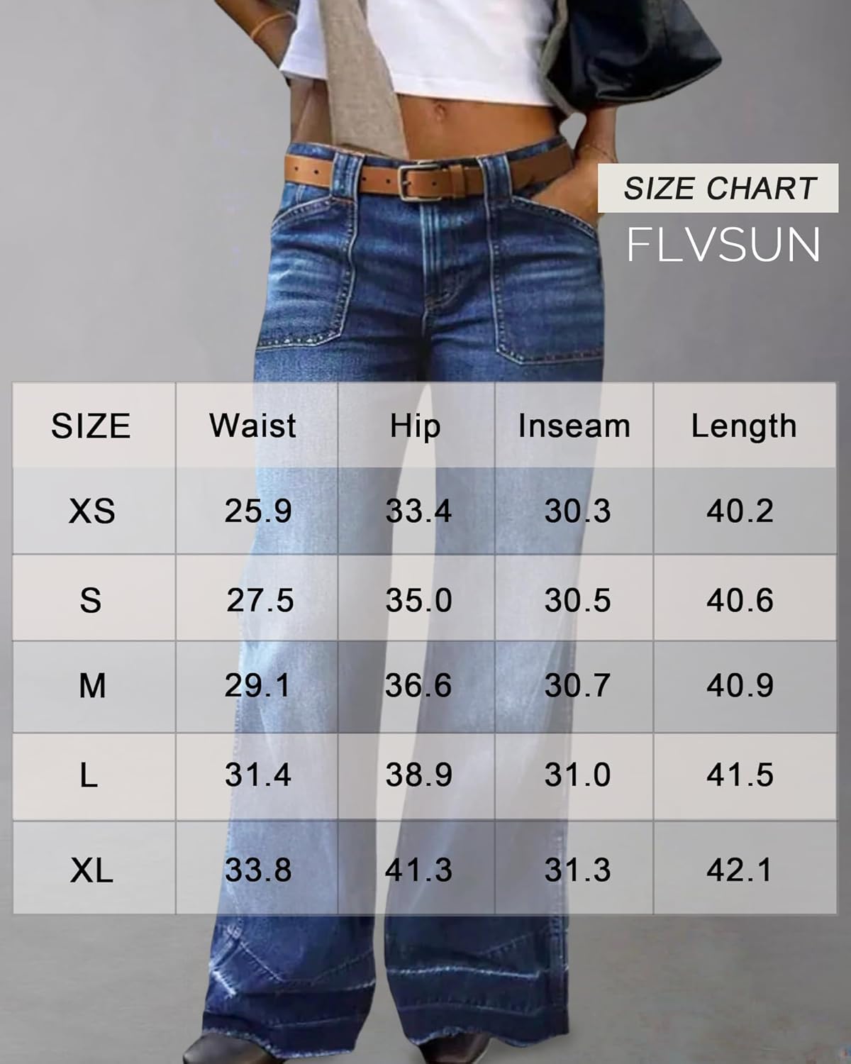 Wide Straight Leg Stretchy Jeans for Women Mid High Waisted Baggy Denim Pants with Deep Pockets. - Image 7
