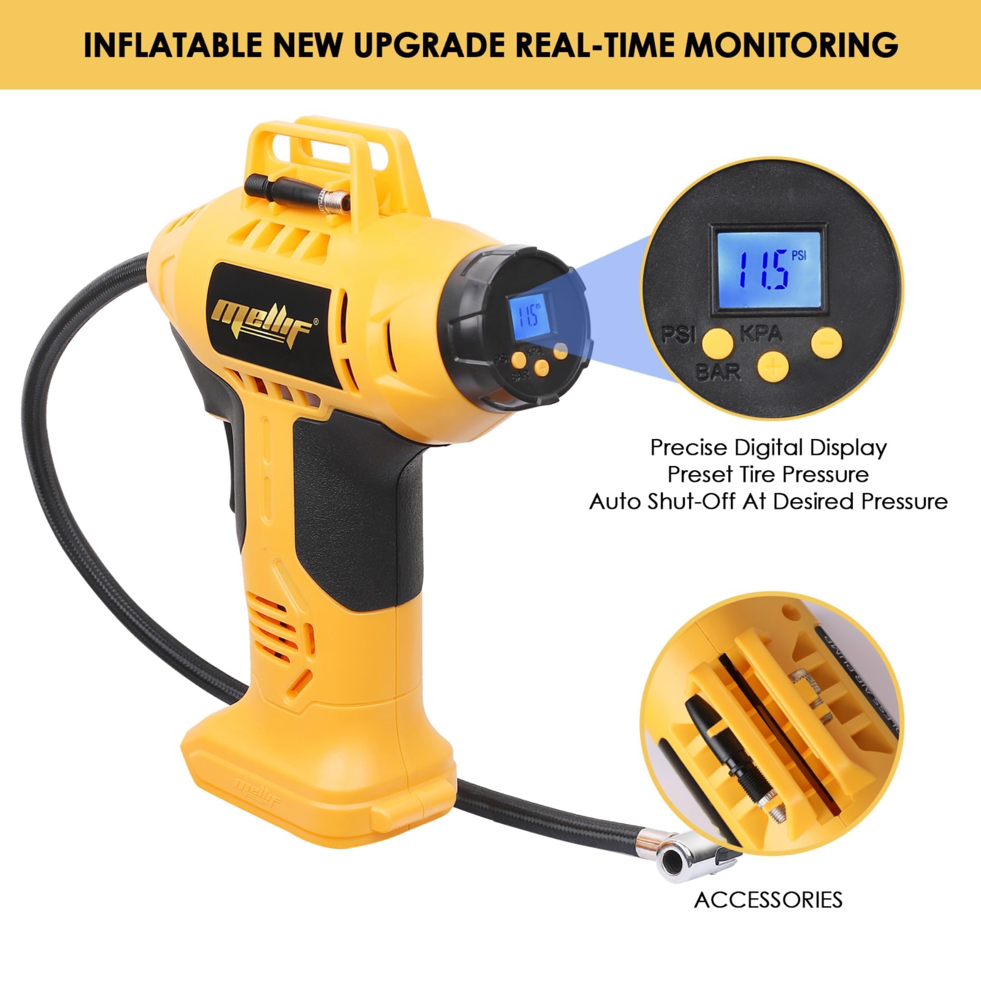 Dewalt Inflator Ac Adapter Cordless Tire Inflator Air Compressor