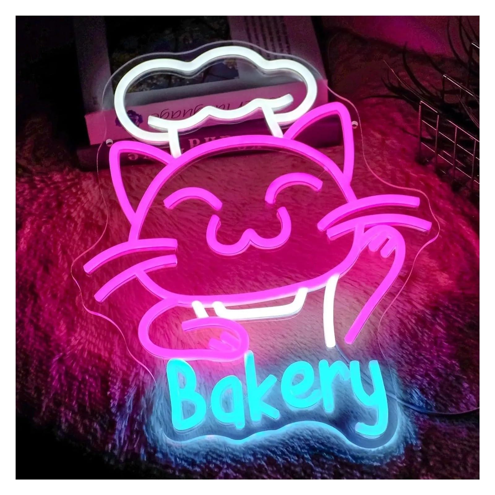 Insegna al Neon Insegna Al Neon Del Gatto Da Forno