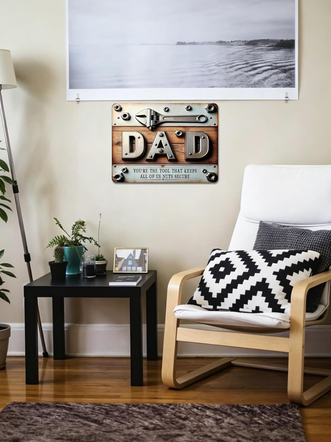 KBKBART Funny Dad Day Gifts Vintage Metal Tin Sign 8x12 Inch image 5