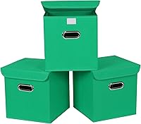 Vista 18 de Organizadores de Armario Contenedores de Almacenamiento de Tela Con Tapas Cubos Plegables Organizador Cesta Con Asas, Cajas de Almacenamiento