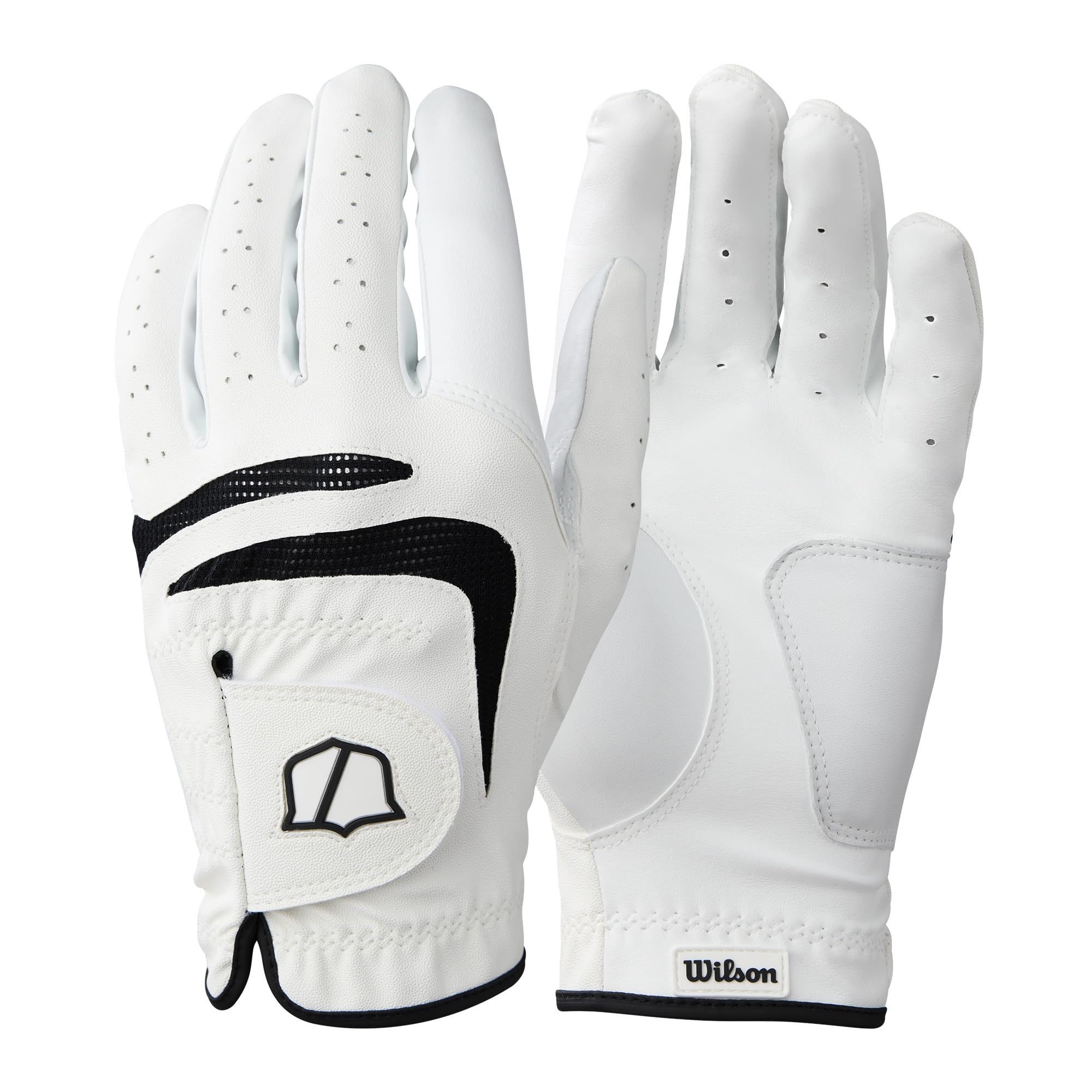 Wilson Men's Grip Plus Golf Gloves - White/Black