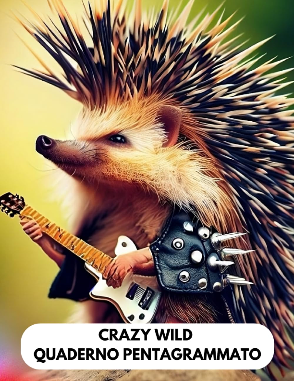 CRAZY WILD QUADERNO PENTAGRAMMATO cahier de musique de 100 pages pour notes et partitions