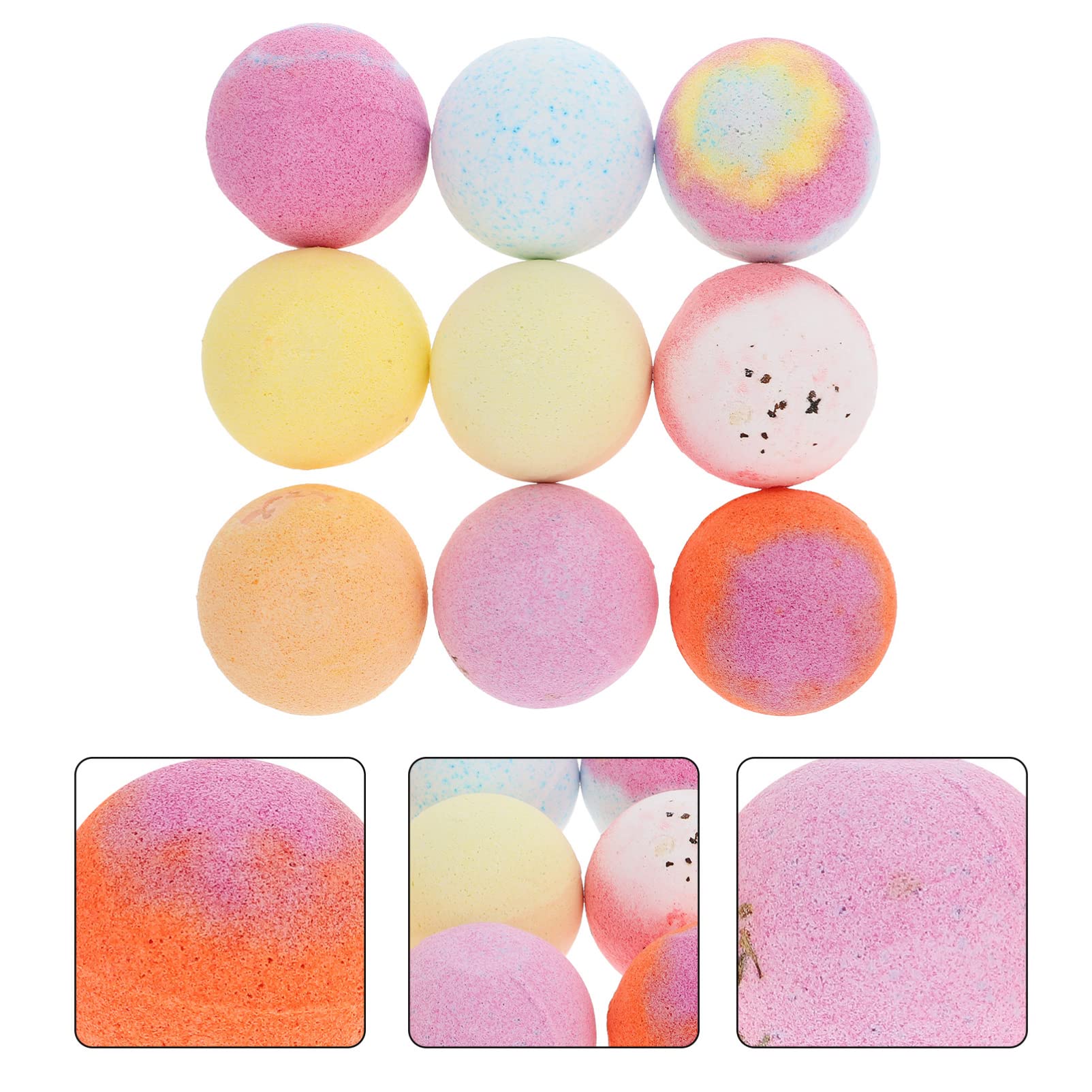 Juego de Bombas de Baño en Bolas 60g, Sal de Baño, 9 Piezas