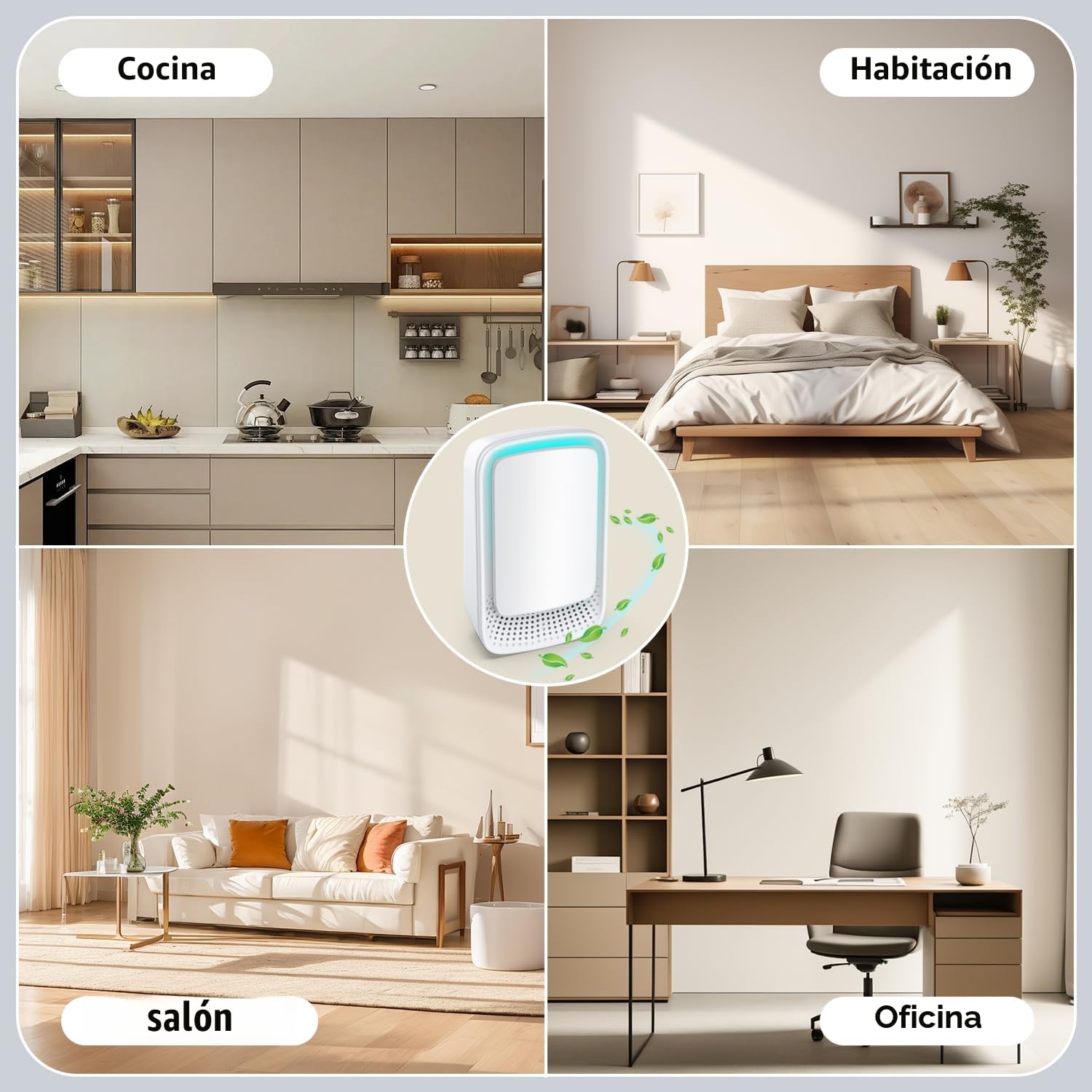 Purificador de aire, Dayear Mini Generador de iones Negativo Plug-in Negative Ion Purificador Ionizador de Aire para Dormitorio/Casa/Salón/Habitación de Animales, Purificar Olores (3 Pcs)