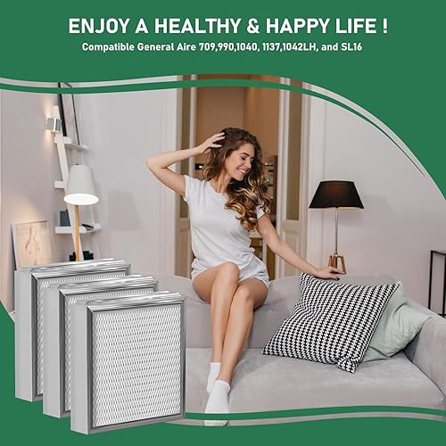 Miniatura 6 de 990-13 Humidificador Vapor Filtro de Almohadilla de Agua Compatible con GeneralAire 990-13 G13 Humidificador Reemplazo Evaporador Pad Media Filtro