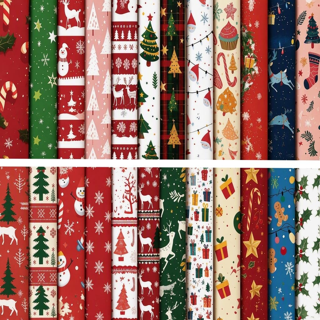Christmas Scrapbook Paper 24 Sheets Patterned Paper — image 1