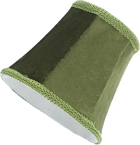 OSALADI Pantalla de lámpara para lámpara de mesa Lámpara de pie Tela verde oscuro E14 Pantalla de lámpara para lámparas de pie