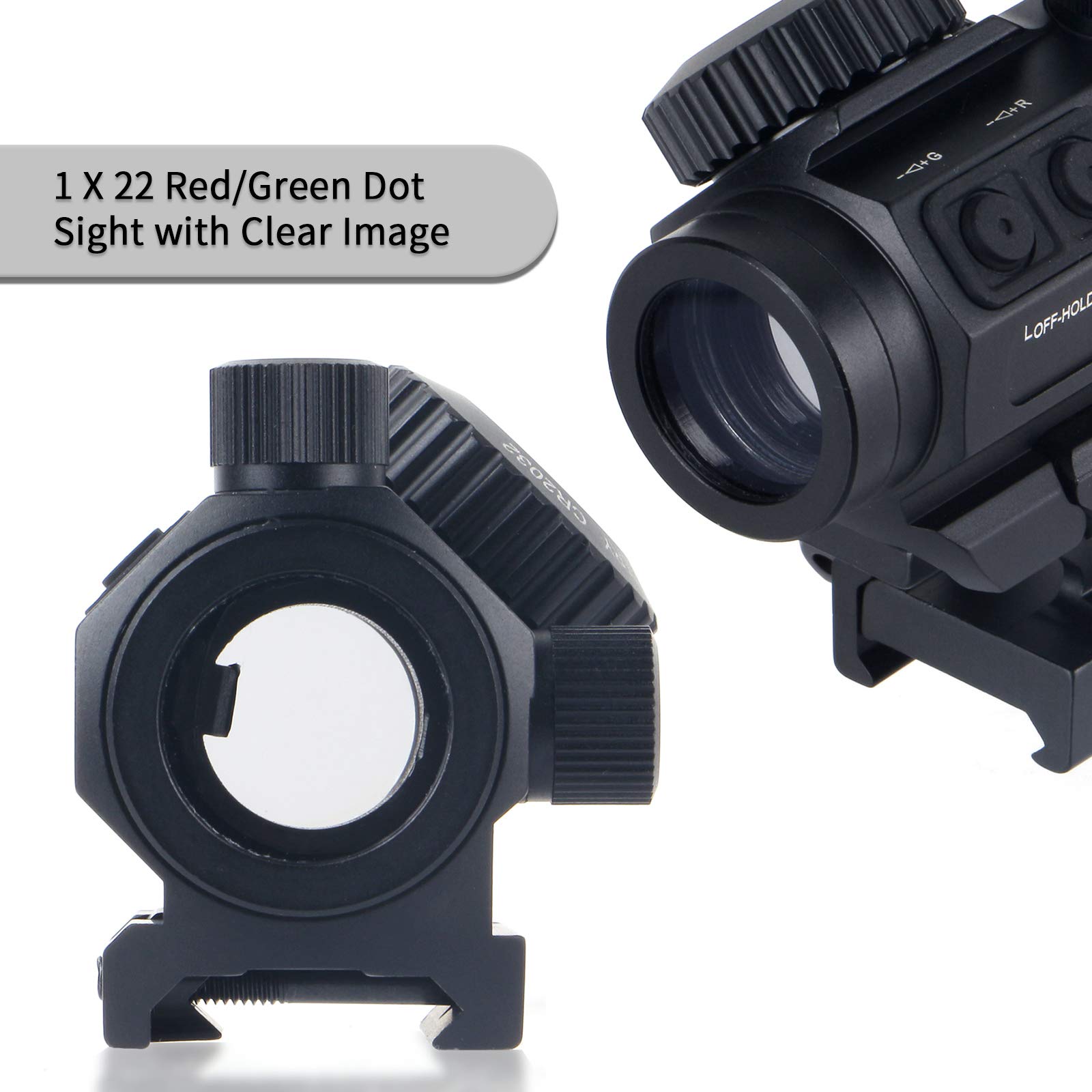 Amazon.co.jp: FOCUHUNTER 1X22赤/緑ドットサイト3MOAサイトライフル