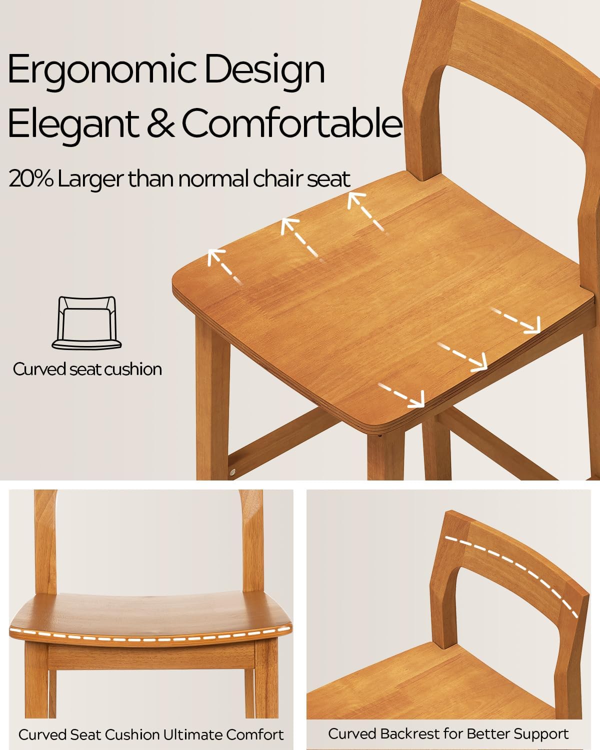 EYYTHUNG bar stools placed around a kitchen island in a modern setting.