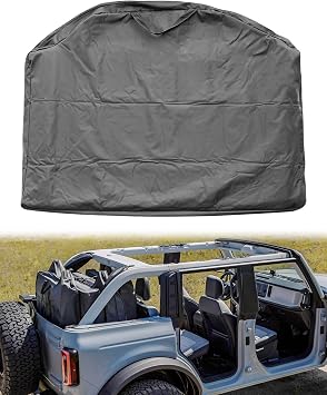Upgraded Car Hard Top Storage Bag Fit for Ford Bronco 2021 2022 2023 4-Door, Portable Freedom Panel Storage Bag for Roof Panel Over Rear Row Seat, Rear Hardtop Organizer Bag 1Pc