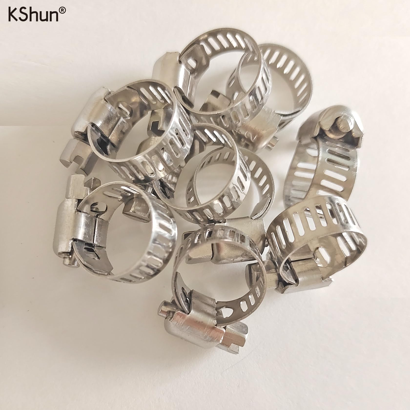 20 Stk Schlauchschelle Edelstahl 304 Clip für Soft Pipe Spannbereich 13-19mm, Bandbreite 8 mm, Robust und rostbeständig Rohrschellen