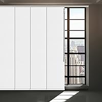 Vista 8 de Persiana opaca inalámbrica con panel deslizante, persianas verticales de 4 o 6 rieles para ventana corrediza y puerta de patio, cortina de tela