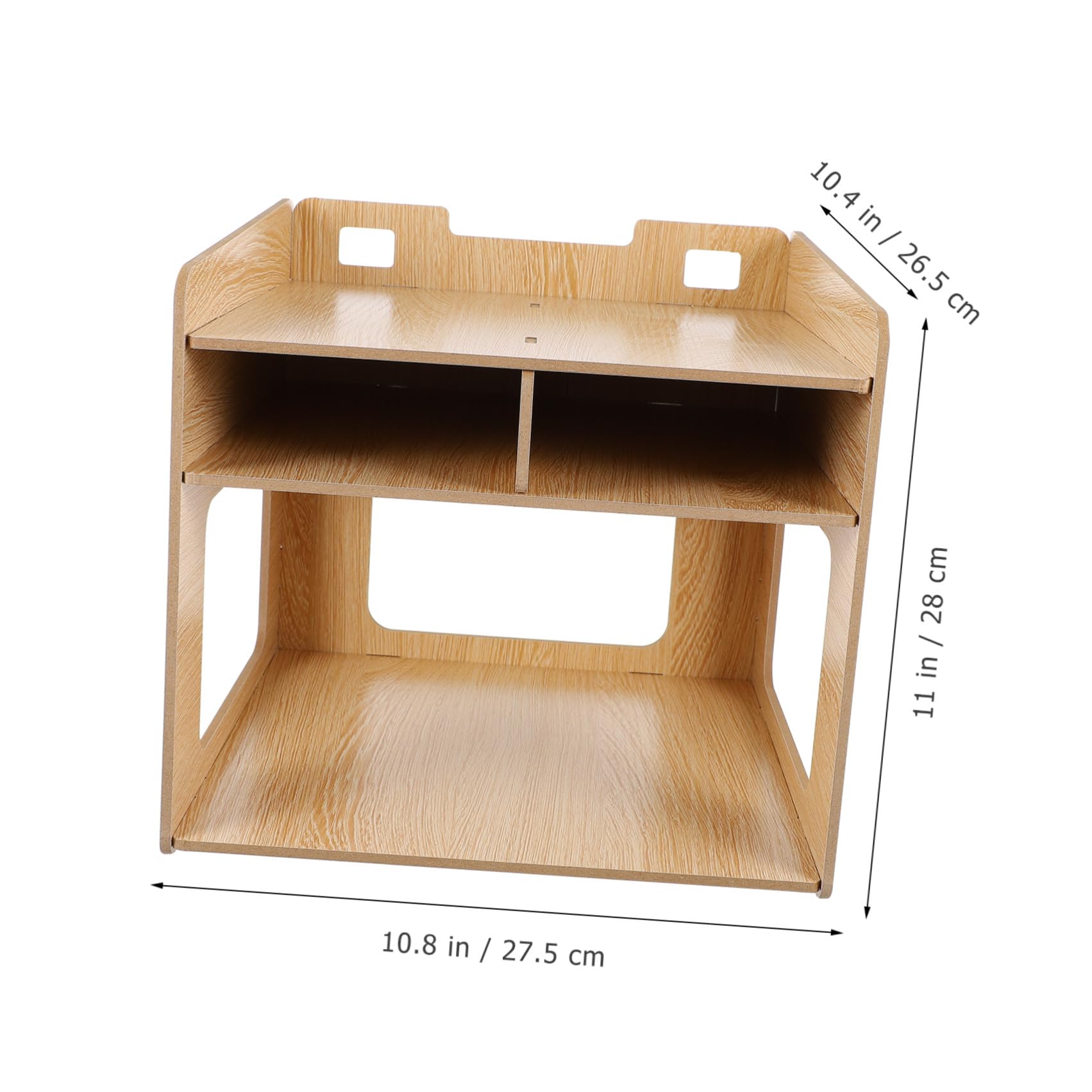 Homoyoyo Supporto Stampante da Tavolo in Legno Multi-layer per Organizzare Oggetti Ufficio