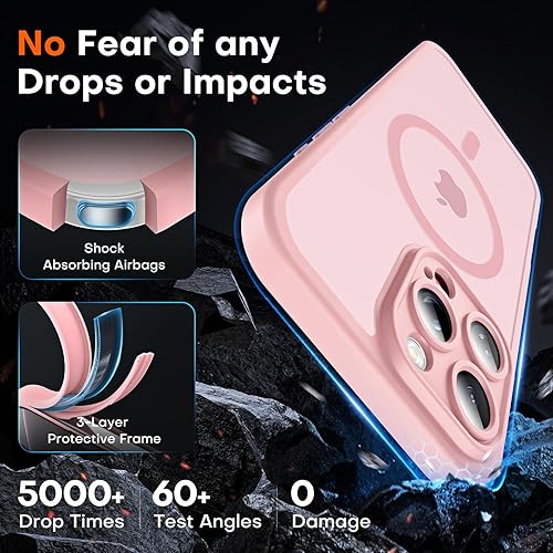 Miniatura 259 de TOCOL Funda magnética para iPhone 15 Pro Max, protección completa mejorada de la cámara, compatible con Magsafe, protección contra caídas, funda