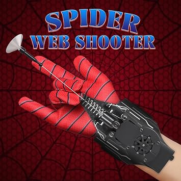 Spider Web Shooters That Actually Shoot,7.8ft Real Rope Launcher,Spider Web Gadgets Toy Cool Gadgets for Kids (black)