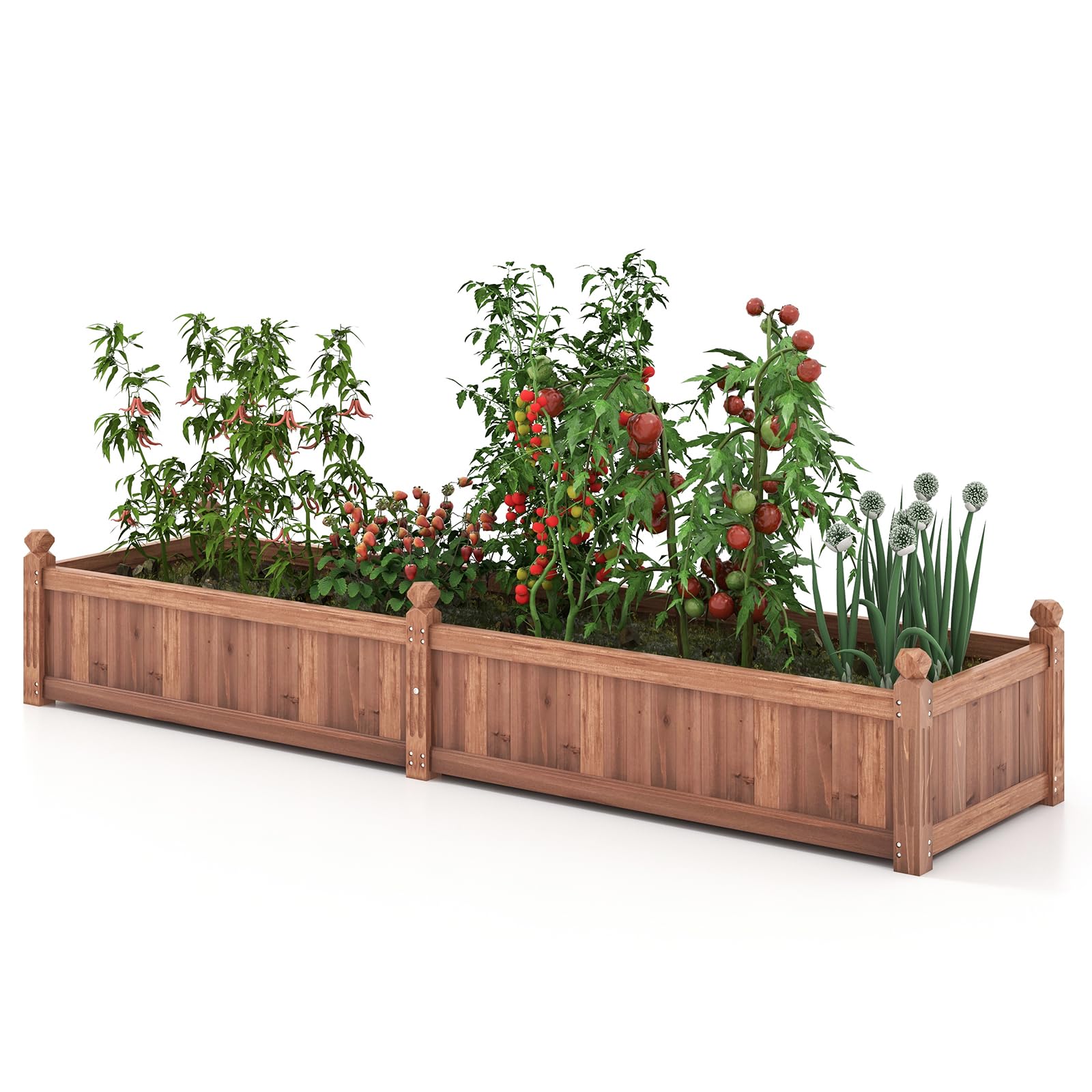 S AFSTAR Wooden Raised Garden Bed, 91