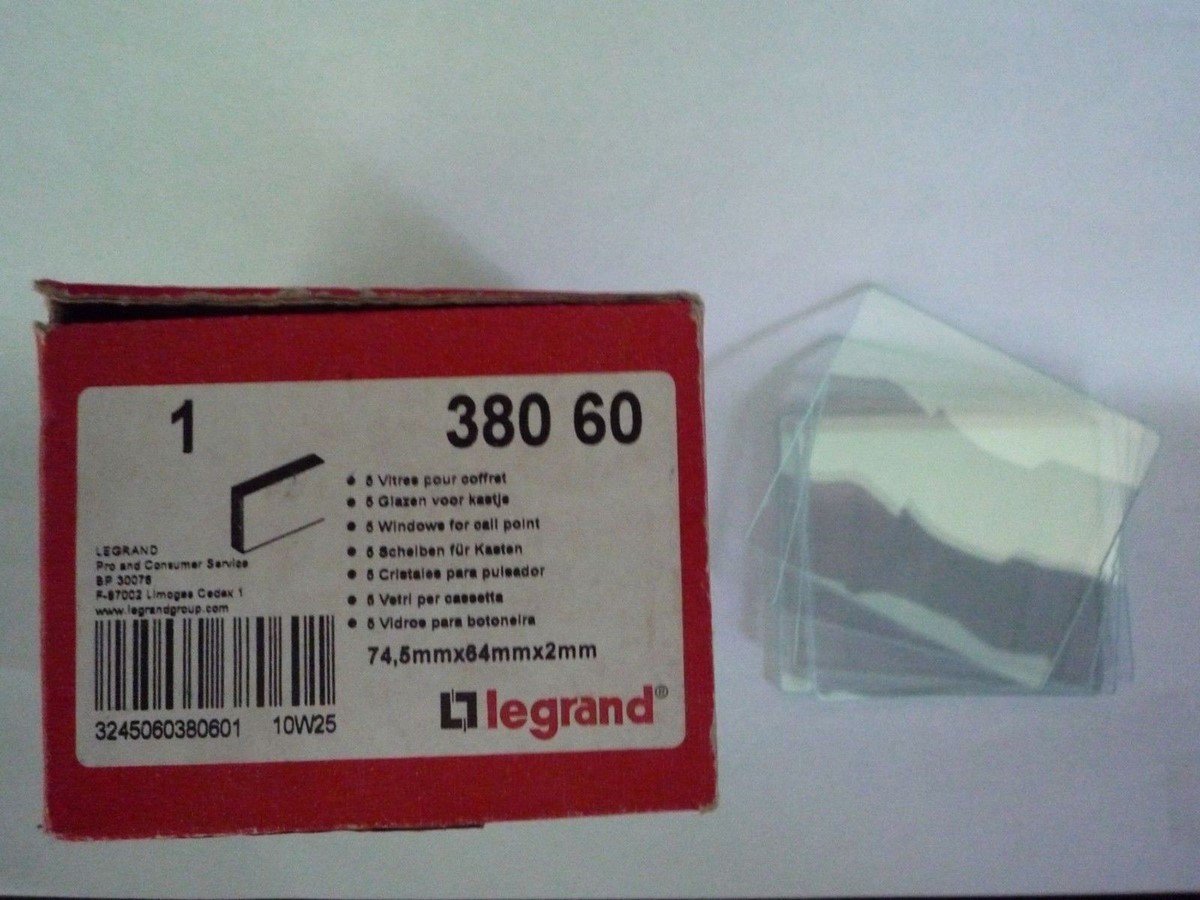 Legrand 038060 Vitres de Rechange pour Coffrets Bris de Glace et Réserve de Clés