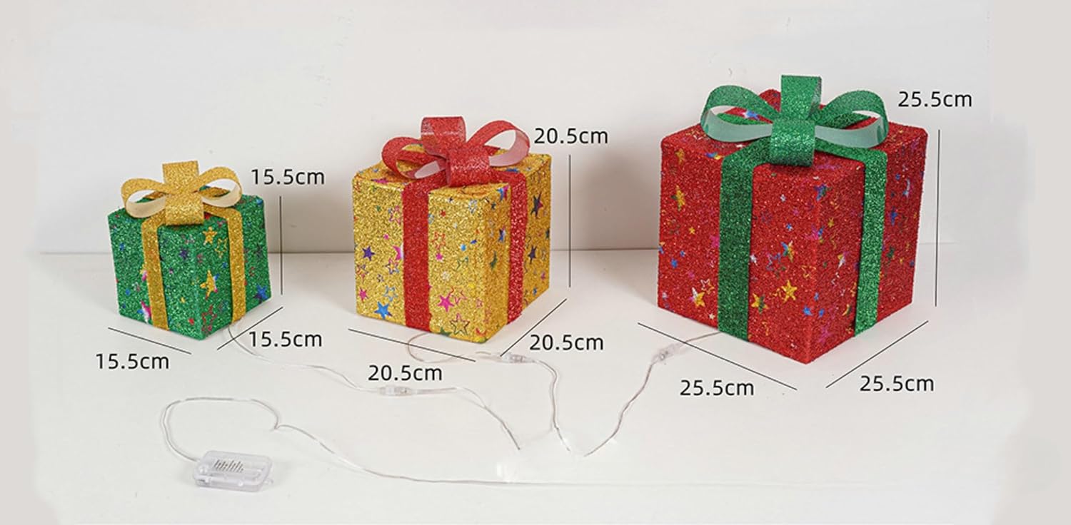 Color:A-type MORGEN SKY クリスマス 飾り ギフトボックス 3個セット ツリー ライト 屋外 室内 LED イルミネーション  ストリングライト 電池式 クスミニ電球妖精 ボックス 照明 Xmas プレゼント 雰囲気 電飾 タイマー機能 S AGOTD  LEDイルミネーションライト電飾5M 30個 ... TRQQOクリスマス 飾り ツリー ライト 屋外 室内 LED イルミネーション ストリングライト 電池式 ギフトボックス クスミニ