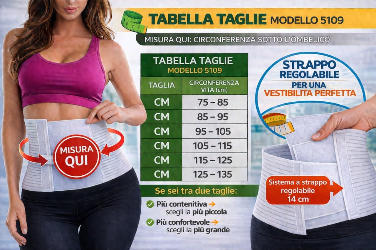 BODYPERFECT Fascia addominale Post operatoria Unisex contenitiva Post parto operazione Allevia mal di schiena chiusura regolabile X-LARGE