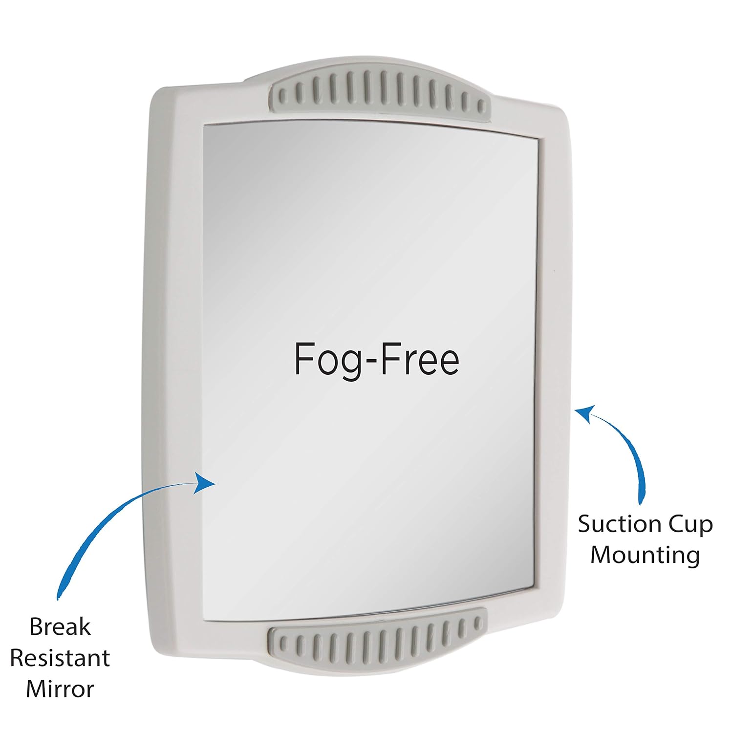 Zadro Z Fogless Clip-on Shower Mirror, 4.5-Inch