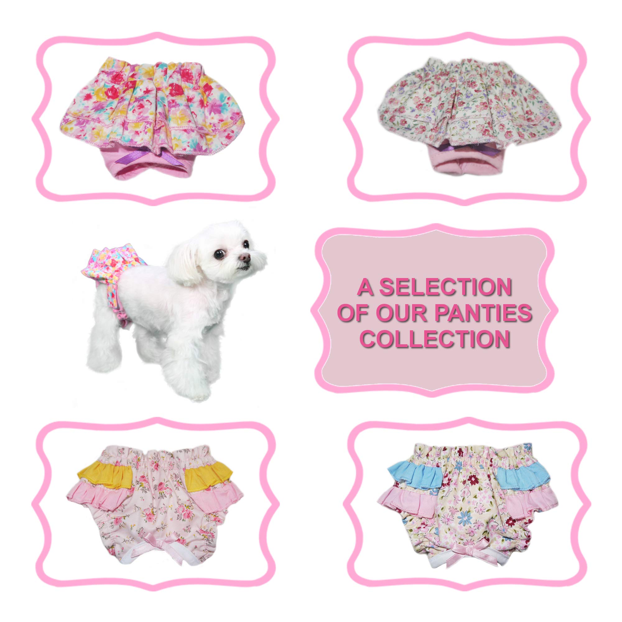 Pooch Outfitters Dog Panties Collection | Stylish & Tasteful Designer Dog Diapers – Comfortable Canine Underwear – Machine Washable