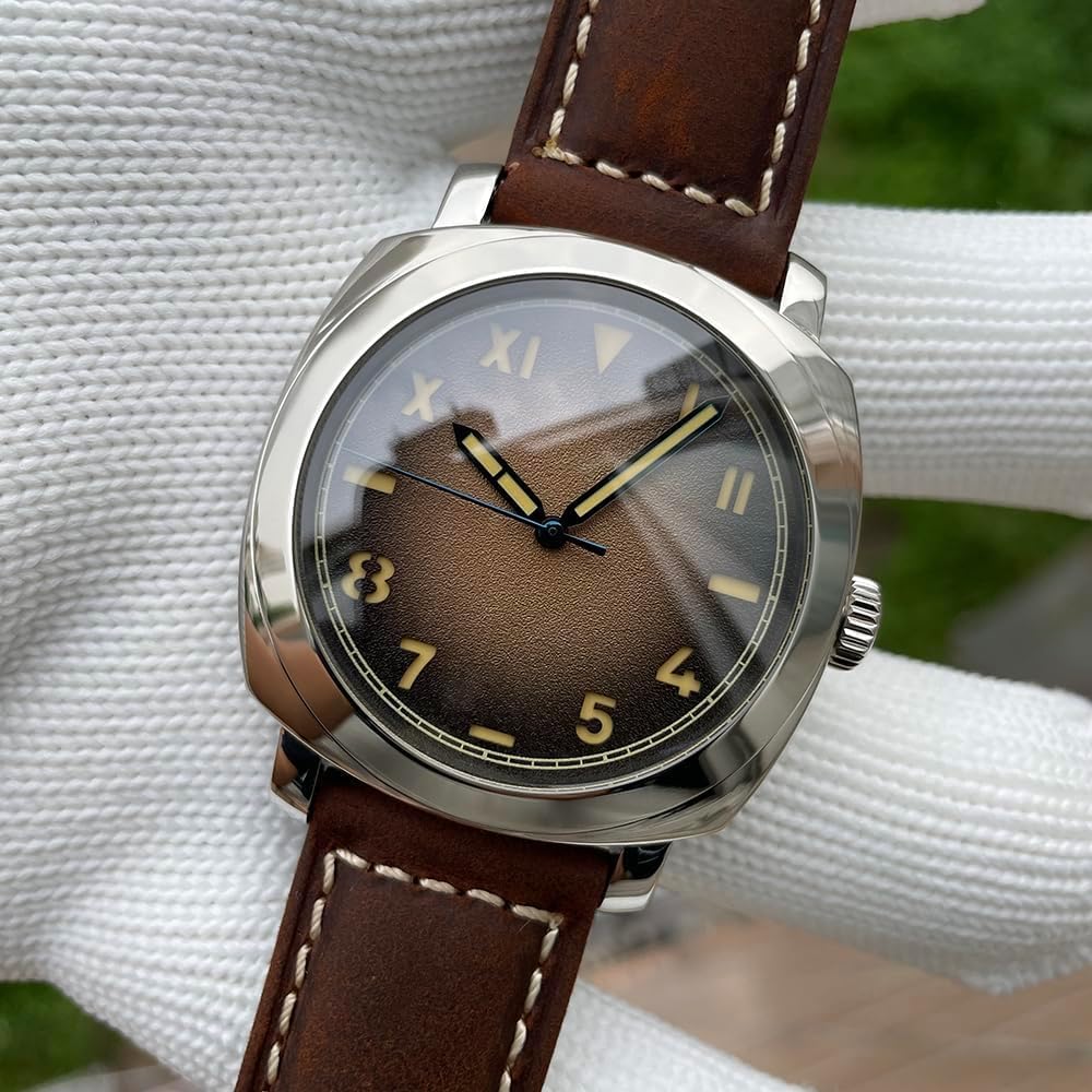 STEELFLIER NH35 Orologio da polso quadrato lucido da uomo con cristallo zaffiro quadrante California corona vite