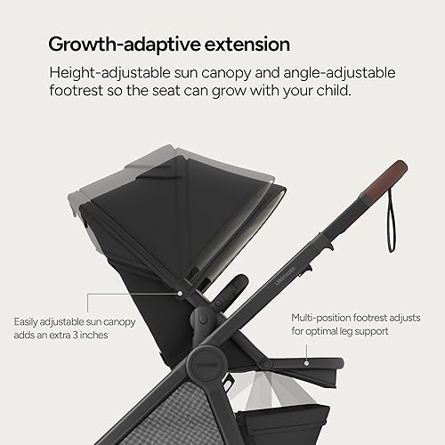 Miniatura 5 de Mompush Ultimate 3 - Cochecito de bebé de tamaño completo con moisés desde recién nacido hasta 50 libras, ruedas grandes todo terreno con suspensión