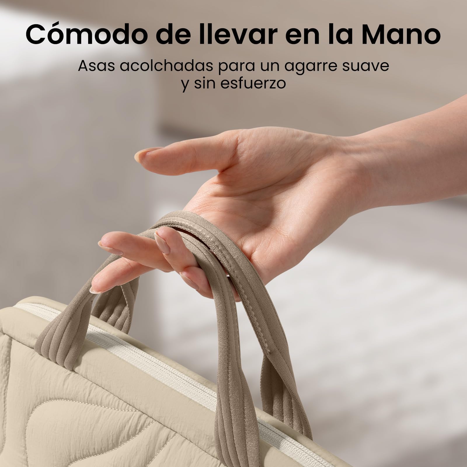 tomtoc Maletín Funda para 16 Pulgadas Portátil Paramujer, Bolsa Ligero para 16 Pulgadas MacBook Pro M5/M4/M3 y Otros 15/16" Laptop, Sleeve para el Trabajo y los Viajes con Espacio de Almacenamiento