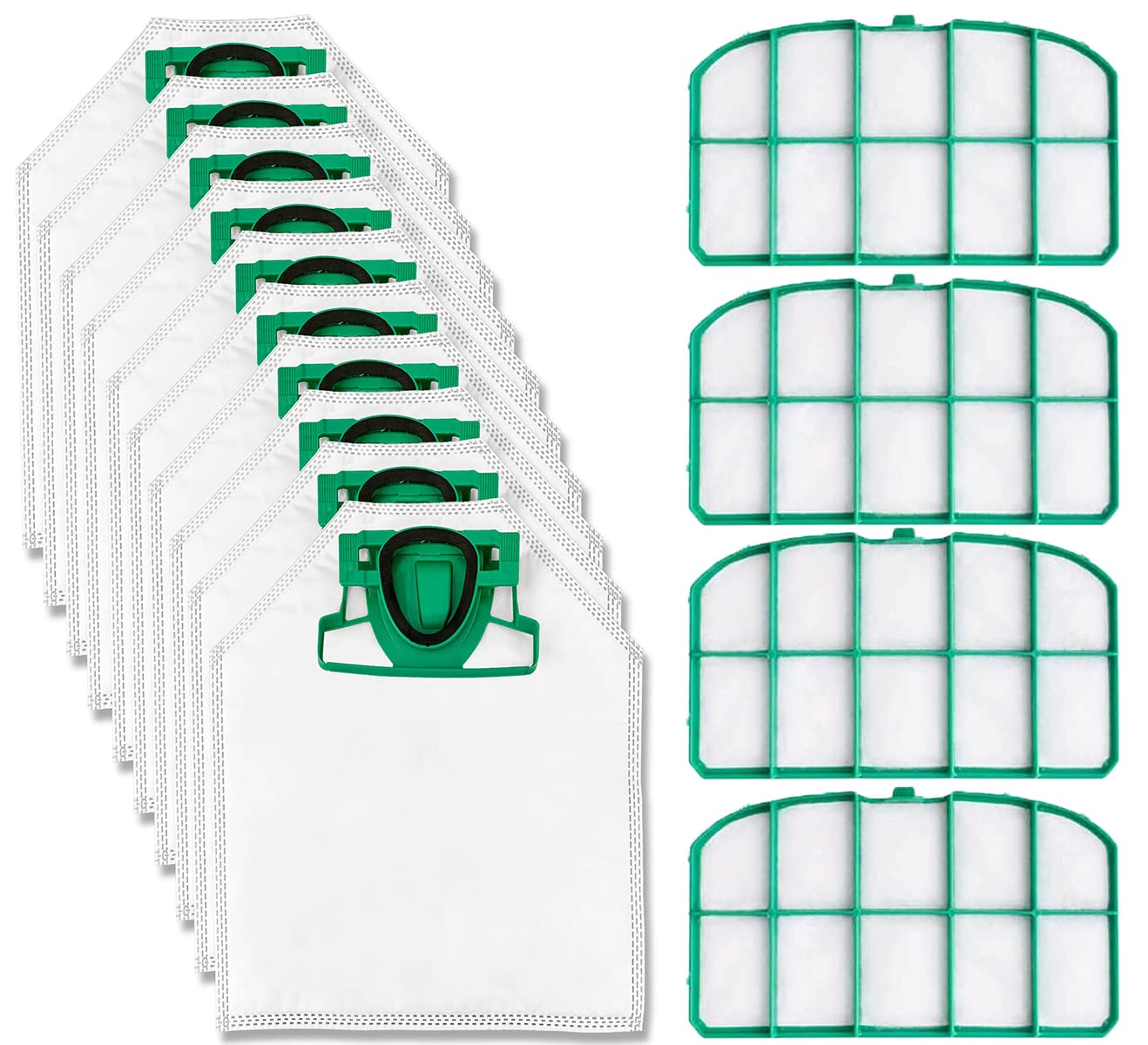 10 Stück Staubsaugerbeutel und 4 Fliter für Vorwerk VK200 FP200 Staubsaugerbeutel vk 200