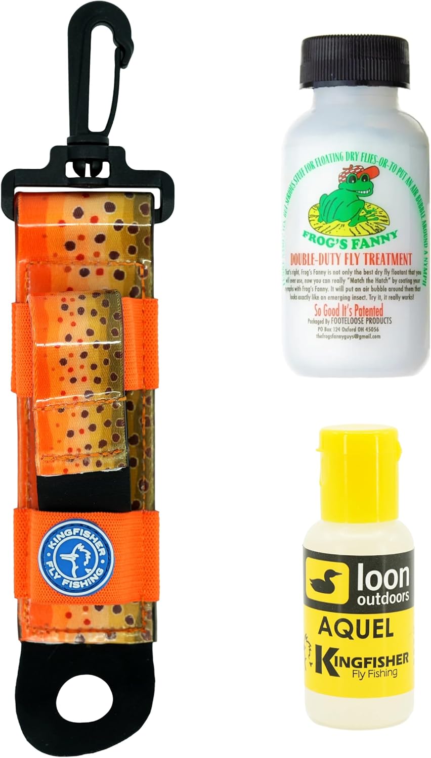 Loon Outdoors Aquel and Frogs Fanny Dry Fly Floatant with Kingfisher Combo Holder