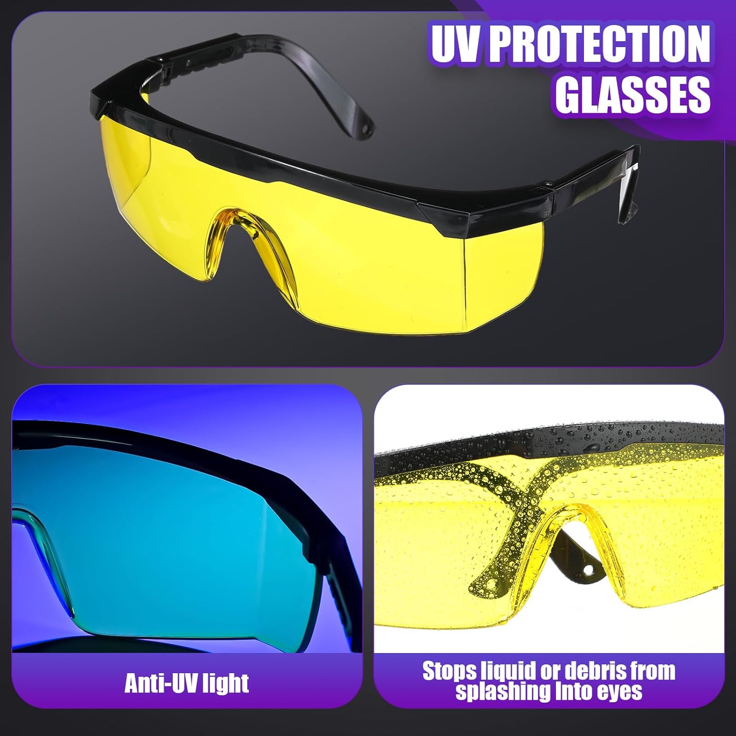 Auto Air Conditioner Leak Detector Tool WJL-6000 Refrigerant Leak Detector with 365nm LED Flashlight and UV Protective Glasses for HVAC Air Conditioner R22 R410A R134A(Black)