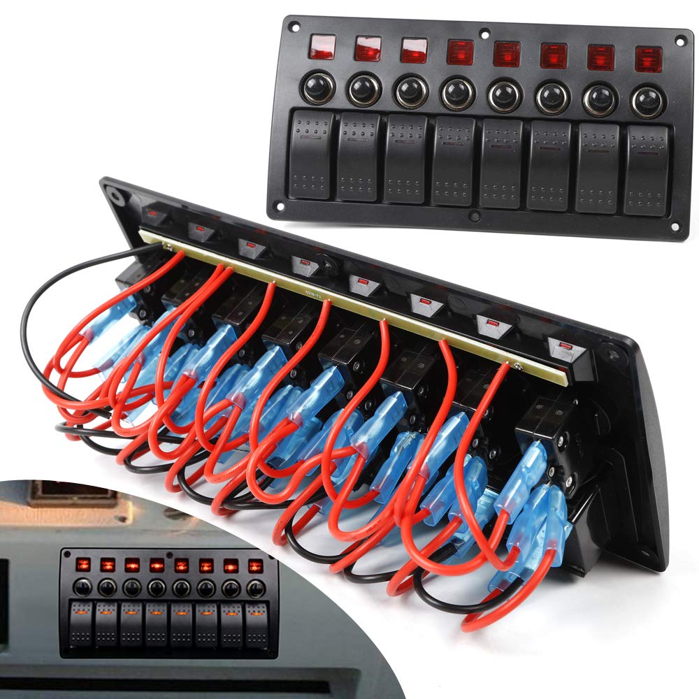 Pannello interruttore 3 in 1, 12 V/24 V, pannello di sicurezza, interruttore per auto, barca DC