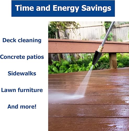 Miniatura 5 de Boquilla turbo para lavadora a presión, 2600 PSI, 2.0 GPM, puntas de lavadora giratoria, conexión rápida de 1/4 pulgadas, reemplazo para Greenworks,