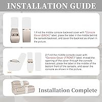 Vista 238 de Fundas 100% impermeables para sofá reclinable seccional, fundas para sofá reclinable en forma de L, funda para sofá seccional de esquina