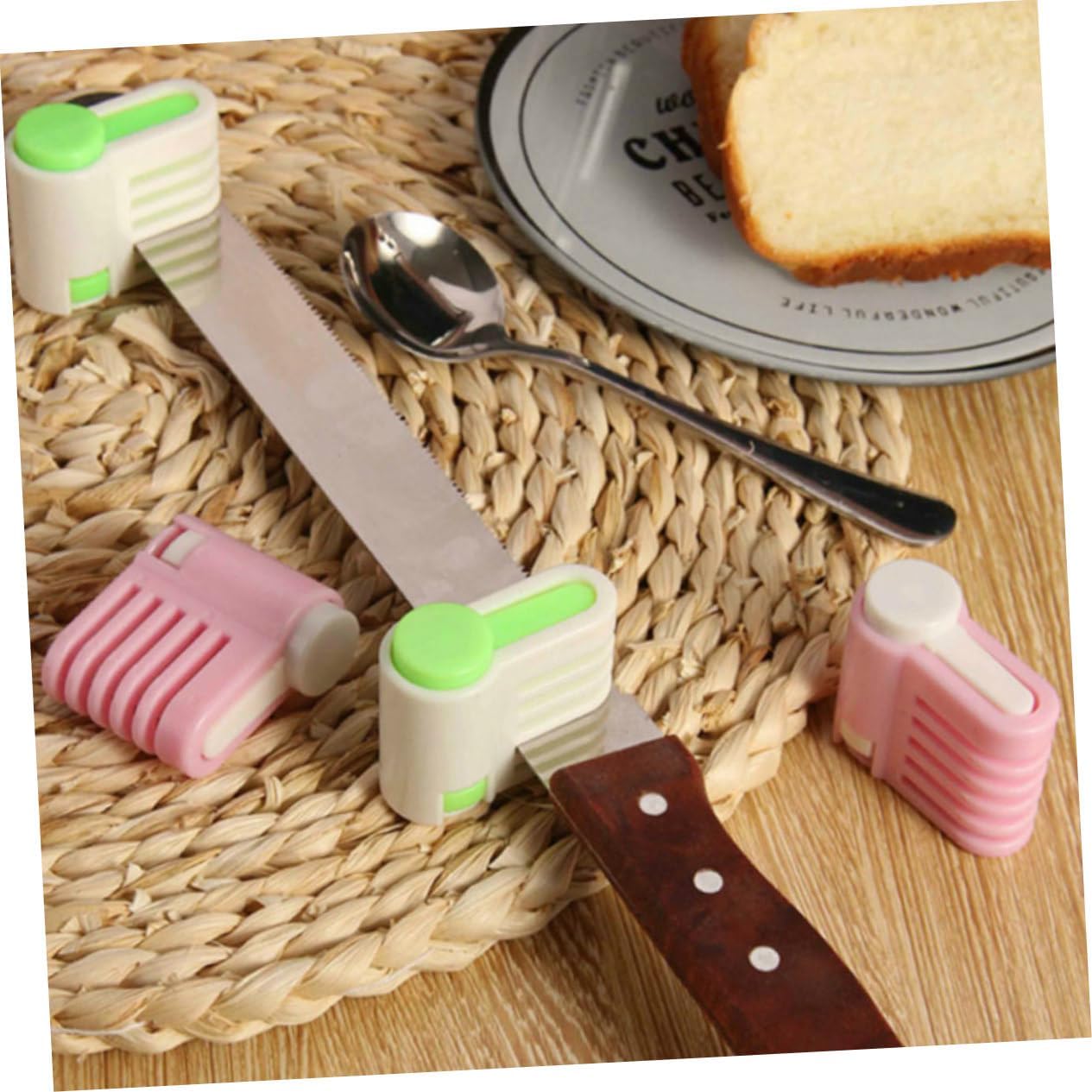 6Pcs Adjustable Cake Leveler Slicers for Bread and Toast, Plastic 5-Layer