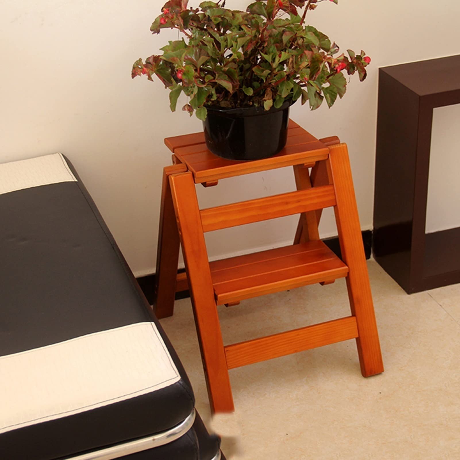 Escalera plegable de taburete de 2 portátil anslizante diseño o multifunción taburetes de seguridad para el hogar