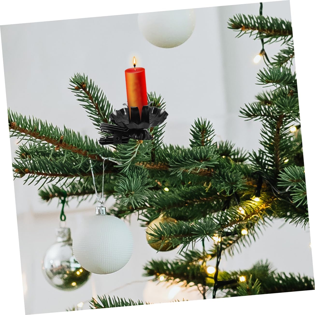 Levemolo 60pcs Metal Candle Clips for Christmas Holders for Taper Candles High-Temperature Resistant Clips for Holiday Decor and Events