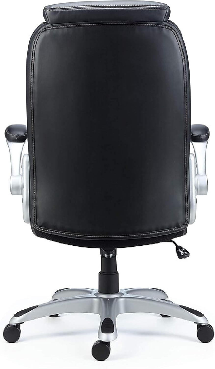 LNEE MyOfficeInnovations 2719542 Bonded Leather Executive Chair, Black